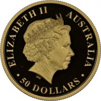 Gold coin Australia KM# 1228 ELIZABETH II. AUSTRALIA. IRB. 50 DOLLARS.