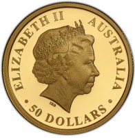 Gold coin Australia KM# 2054 ELIZABETH II. AUSTRALIA 2013. IRB. 50 DOLLARS.