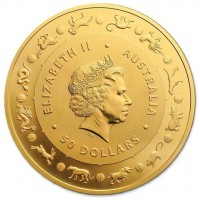 Gold coin Australia ELIZABETH II. AUSTRALIA 2017. IRB. 50 DOLLARS.