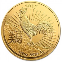 2017. 鷄. TD. 1/2 Oz9999 Au.