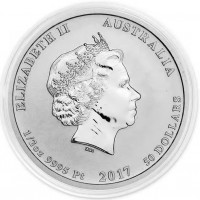 Gold coin Australia KM# 3420 ELIZABETH II AUSTRALIA. IRB. 1/2oz 9995 Pt 2017 50 DOLLARS.