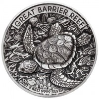 GREAT BARRIER REEF. NM. P. 2021 2KILO 9999 SILVER.