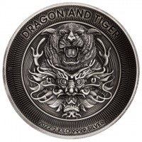 Silver coin Australia KM# 4419 DRAGON AND TIGER. NH P. 2022 2 KILO 9999 SILVER.