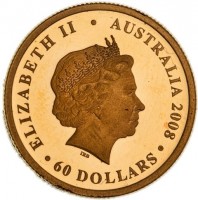 Gold coin Australia ELIZABETH II. AUSTRALIA 2019. IRB. 60 DOLLARS.