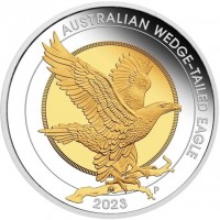 Bi-Metallic center - silver ring) coin Australia AUSTRALIAN WEDGE-TAILED EAGLE. 2023. P. JM.