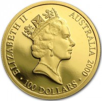 ELIZABETH II. AUSTRALIA 2000. RDM. 100 DOLLARS.