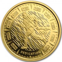 Gold coin Australia KM# 373 120 121 122 123 124 127 128 129 130 131. Sydney 2000 P. DEDICATION.