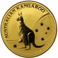 AUSTRALIAN KANGAROO. P JG. 1 OZ. 9999 GOLD.