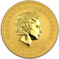 Gold coin Australia KM# 1365 ELIZABETH II. AUSTRALIA. IRB. 100 DOLLARS.