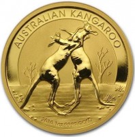 AUSTRALIAN KANGAROO. 2010 1 oz 9999 GOLD. P. WR.