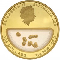 ELIZABETH II. IRB. AUSTRALIA 2010. 100 DOLLARS 1oz 9999 GOLD.