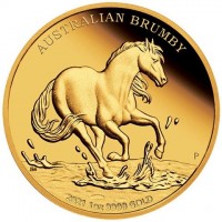 AUSTRALIAN BRUMBY. JM P. 2021 9999 1oz GOLD.