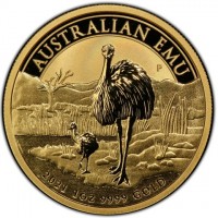 AUSTRALIAN EMU. P. MR. 2021 1 OZ 9999 GOLD.