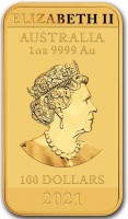 ELIZABETH II. AUSTRALIA. 1oz 9999 GOLD. JC. 100 DOLLARS. 2021.
