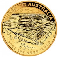 SUPER PIT AUSTRALIA. LB P. 2021 1oz 9999 GOLD.