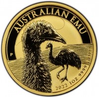 AUSTRALIAN EMU. P. NH. 2022 1 OZ 9999 GOLD.