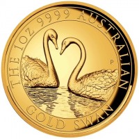 THE 1OZ 9999. AUSTRALIAN GOLD SWAN. JM P.