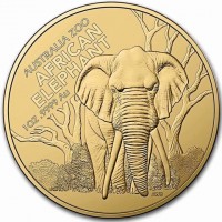AUSTRALIAN ZOO. AFRICAN. ELEPHANT. 1 OZ9999 Au. AWB.