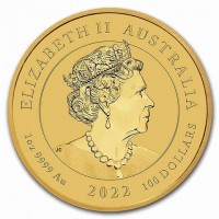 ELIZABETH II AUSTRALIA. JC. 1oz 9999 Au 2022 100 DOLLARS.