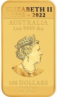 ELIZABETH II. 1952–2022. AUSTRALIA. JC. 1oz 9999 Au. 100 DOLLARS. 2023.