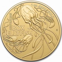 AUSTRALIAN. BOX. JELLYFISH. 1oz9999 GOLD.