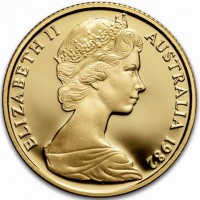 Gold coin Australia KM# 76 ELIZABETH II. AUSTRALIA 1982.