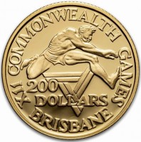 XII COMMONWEALTH GAMES BRISBANE. 200 DOLLARS.
