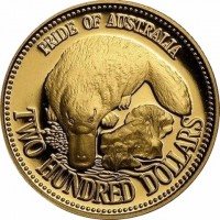 Gold coin Australia KM# 135 PRIDE OF AUSTRALIA. HH. TWO HUNDRED DOLLARS.