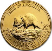 Gold coin Australia KM# 262 PRIDE OF AUSTRALIA. HH. TWO HUNDRED DOLLARS.