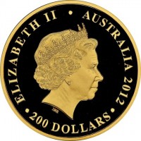 ELIZABETH II. AUSTRALIA 2012. IRB. 200 DOLLARS.