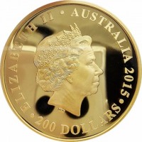 ELIZABETH II. AUSTRALIA 2015. IRB. 200 DOLLARS.
