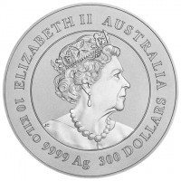 ELIZABETH II AUSTRALIA. JC. 10 KILO 9999 Ag 300 DOLLARS.