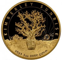 KIMBERLEY SUNRISE. P TV. 2023 5oz 9999 GOLD.