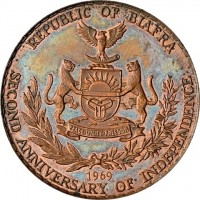 Copper coin  Biafra