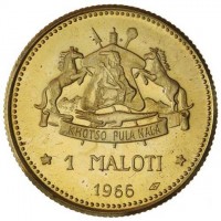 KHOTSO PULA NALA. 1 MALOTI. 1966.