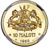 KHOTSO PULA NALA. 10 MALOTI. A. 1966 900/1000.
