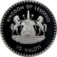KINGDOM OF LESOTHO. KHOTSO PULA NALA. 10 MALOTI.