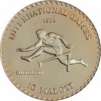 INTERNATIONAL GAMES. 1984. HURDLING. 10 MALOTI.