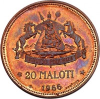 KHOTSO PULA NALA. 2 MALOTI. A. 1966 000/1000.