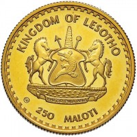 KINGDOM OF LESOTHO. KHOTSO PULA NALA. CHI. 250 MALOTI.