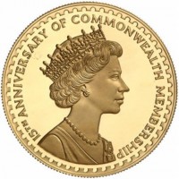 Gold coin Lesotho KM# 39 15TH ANNIVERSARY OF COMMONWEALTH MEMBERSHIP.