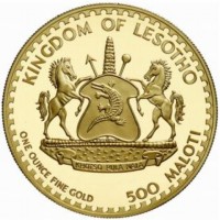KINGDOM OF LESOTHO. KHOTSO PULA NALA. 500 MALOTI.