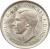 obverse of 1 Florin - George VI (1938 - 1945) coin with KM# 40 from Australia. Inscription: GEORGIVS VI D:G:BR:OMN:REX F:D:IND:IMP. HP