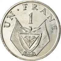 UN · FRANC. 1. REPUBLIQUE RWANDAISE. LIBERTE - COOPERATION - PROGRES.