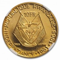 Gold coin  Rwanda  KM# 1