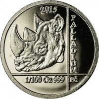 2015 PALLADIUM 1/100 Oz 999 Pd.