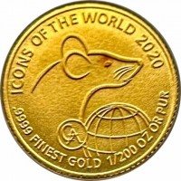Gold coin  Rwanda  KM# 194
