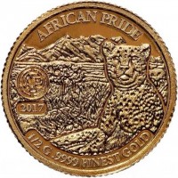 AFRICAN PRIDE. AP. 2017. 1/2 G9999 FINEST GOLD.