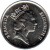 obverse of 10 Cents - Elizabeth II - 3'rd Portrait (1986 - 1997) coin with KM# 46 from Bermuda. Inscription: BERMUDA ELIZABETH II