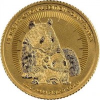 METRIC FRACTIONAL EDITION - GIANT PANDA. 1/4 G9999 FINEST GOLD.